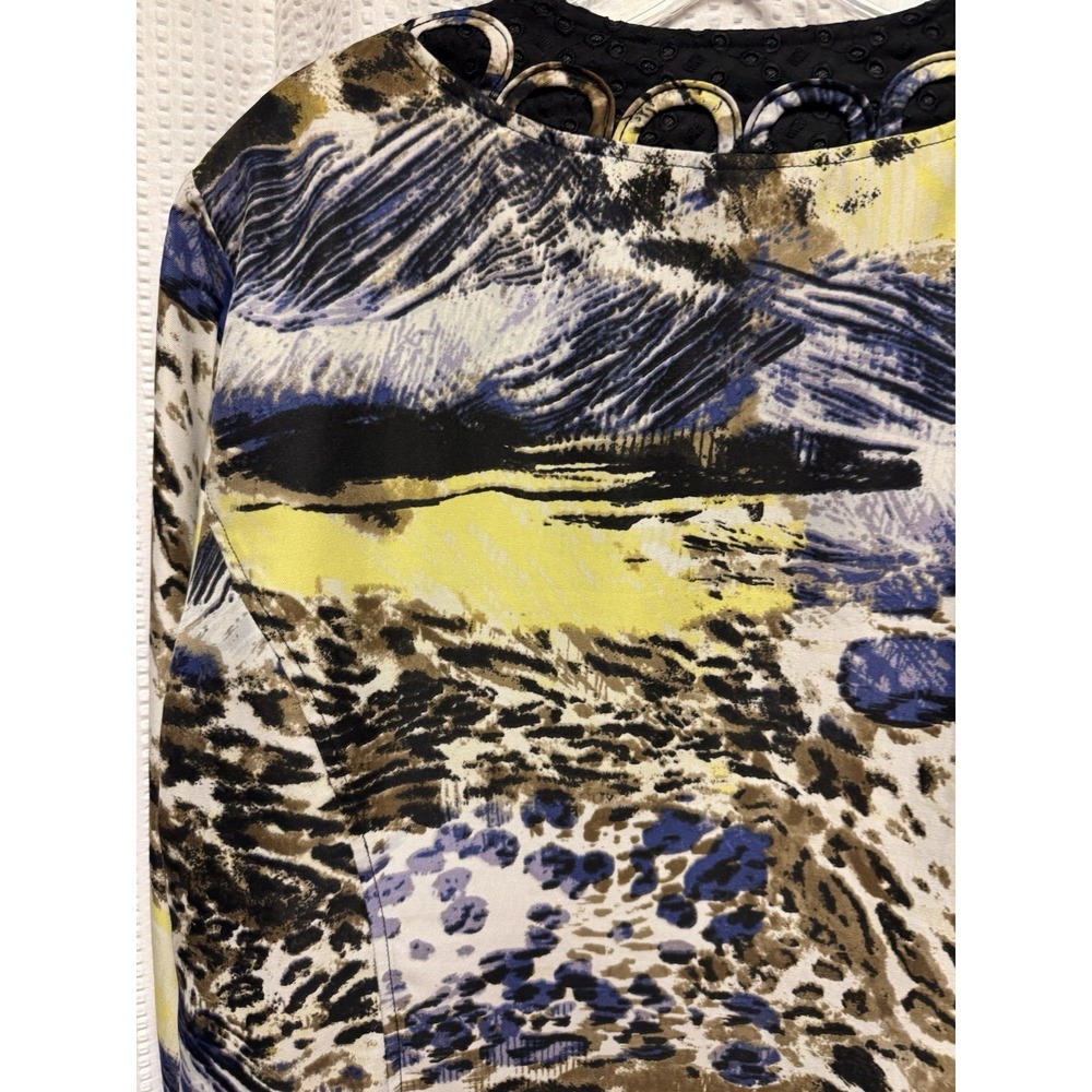 Chico's Women's Open Front Cardigan Blazer Animal Print Beads Sequin Size 3 - Picture 14 of 15